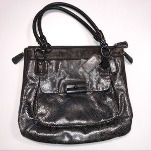 Coach Kristin Python Embossed Satchel